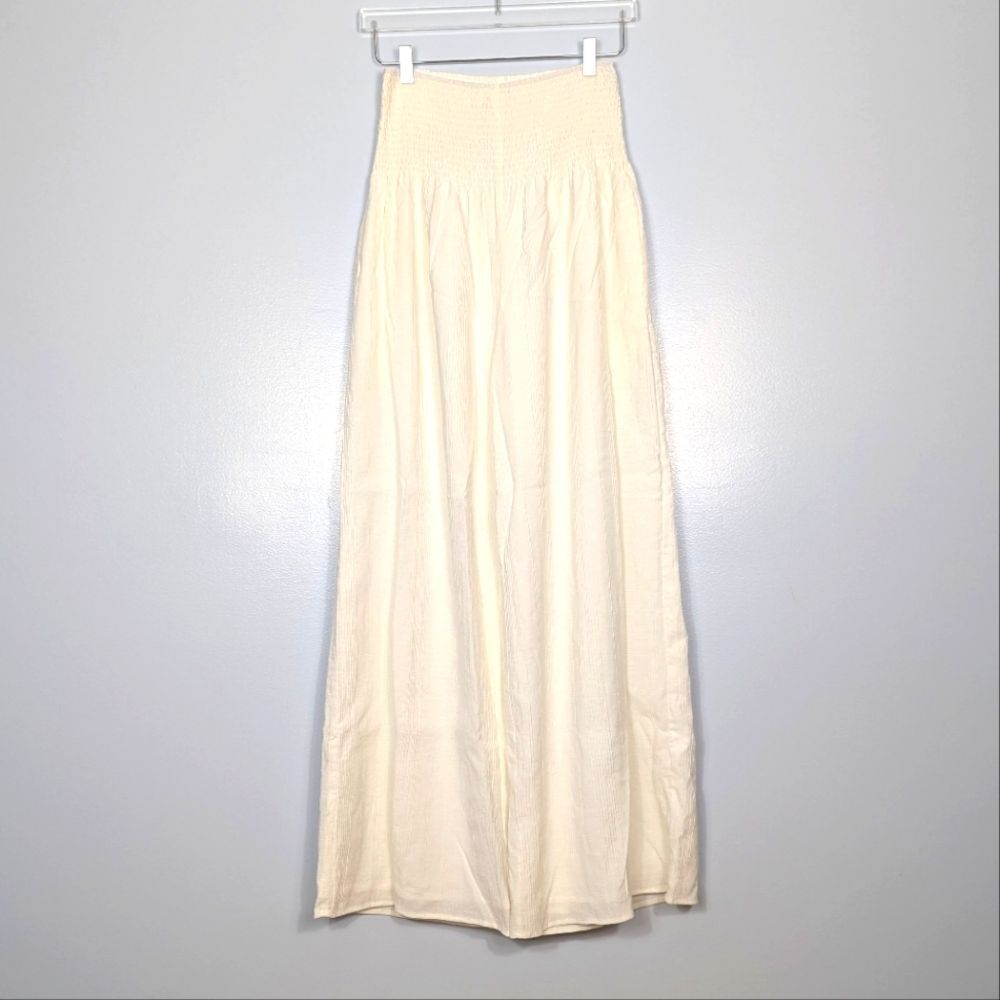 Talulah Cream Wide Leg High Waisted Pants Medium